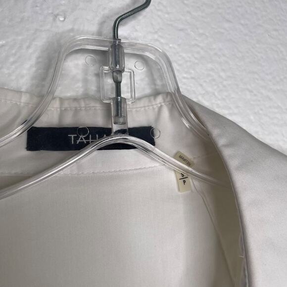 Tahari Womens Top Size Small White Short Sleeve Collared Button Front Blouse - Picture 3 of 15